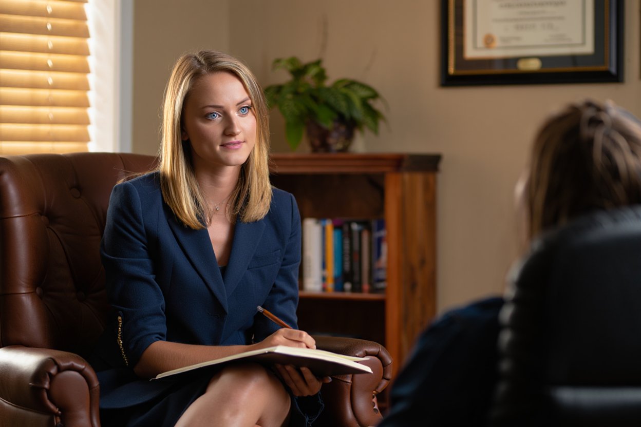 Психиатр проводит консультацию